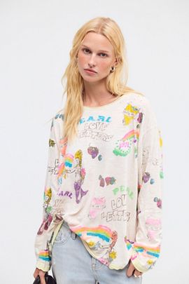 Magnolia Pearl Magnolia Pearl Love Letters Graffiti Viggo Long-Sleeve Top