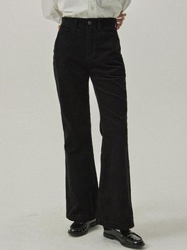 MAGOODGAN Chera 4805 Corduroy Bell-Bottom Pants [Black]