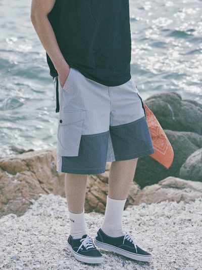 MAGOODGAN Color Carabiner Relax Fit Short Pants_Light Gray