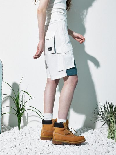 MAGOODGAN Color Carabiner Relax Fit Short Pants_Off White