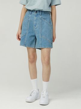 MAGOODGAN Flower 7958 Fatigue Modified Bermuda Shorts [Light Indigo]