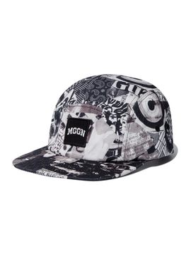 MAGOODGAN Headwear 9305 Collage Print Camp Cap_Mono