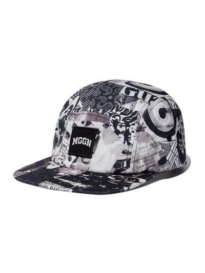 MAGOODGAN Headwear 9305 Collage Print Camp Cap_Mono