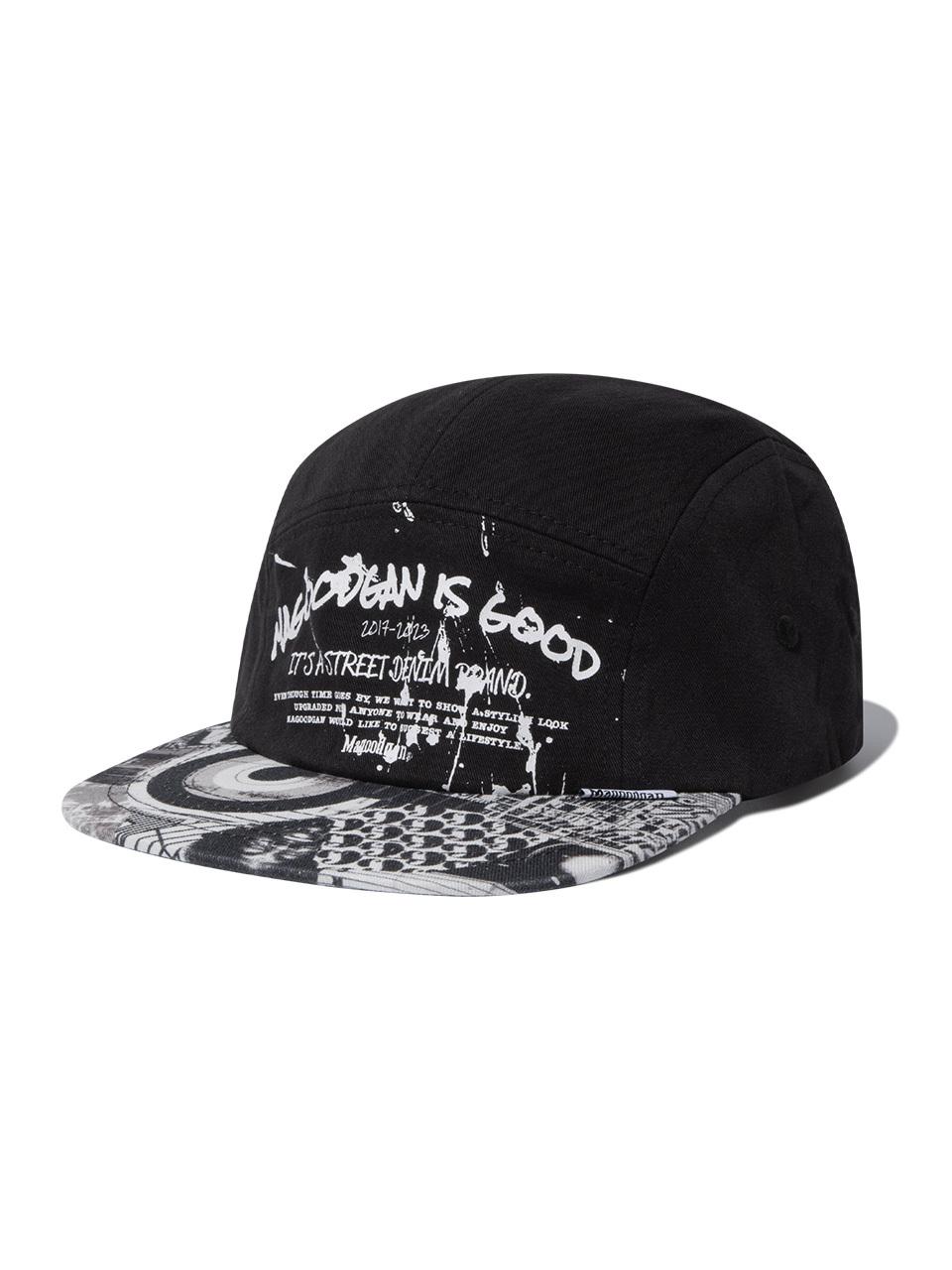 MAGOODGAN Headwear 9306 Collage Color Black Camp Cap_Black