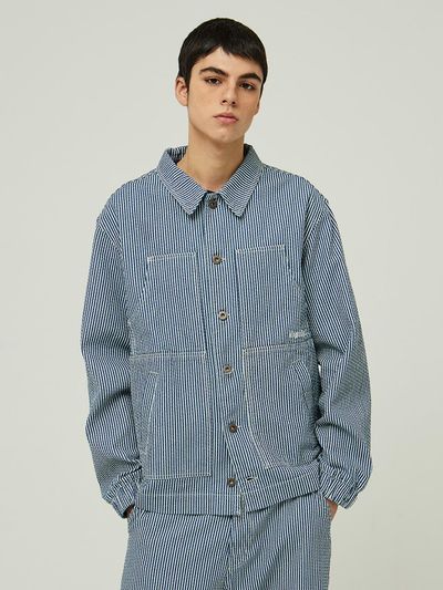 MAGOODGAN Hunter London Stripe Semi-Overfit Work Blazer (5509)