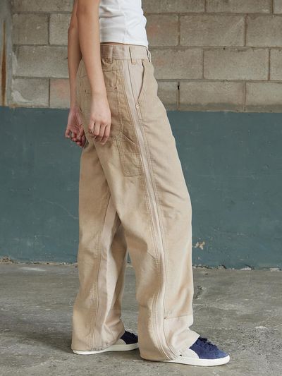 MAGOODGAN Pabun Carpenter Corduroy Contrast Cotton Pants (4408) [Beige]