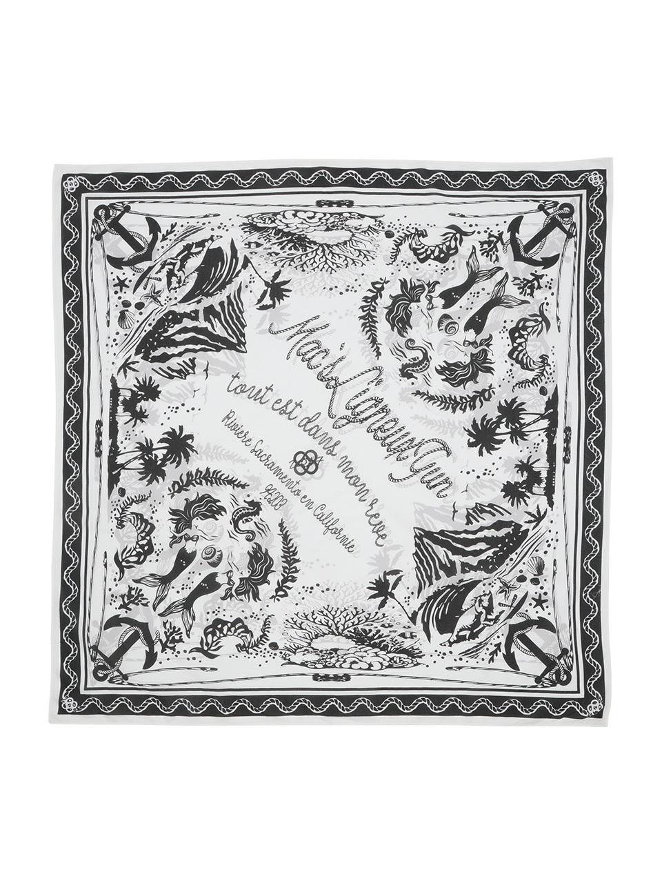 MAGOODGAN Paisley Big Size Cotton Bandana (9208) [White]