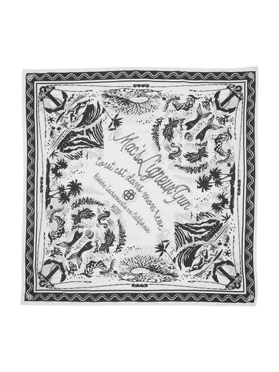 MAGOODGAN Paisley Big Size Cotton Bandana (9208) [White]