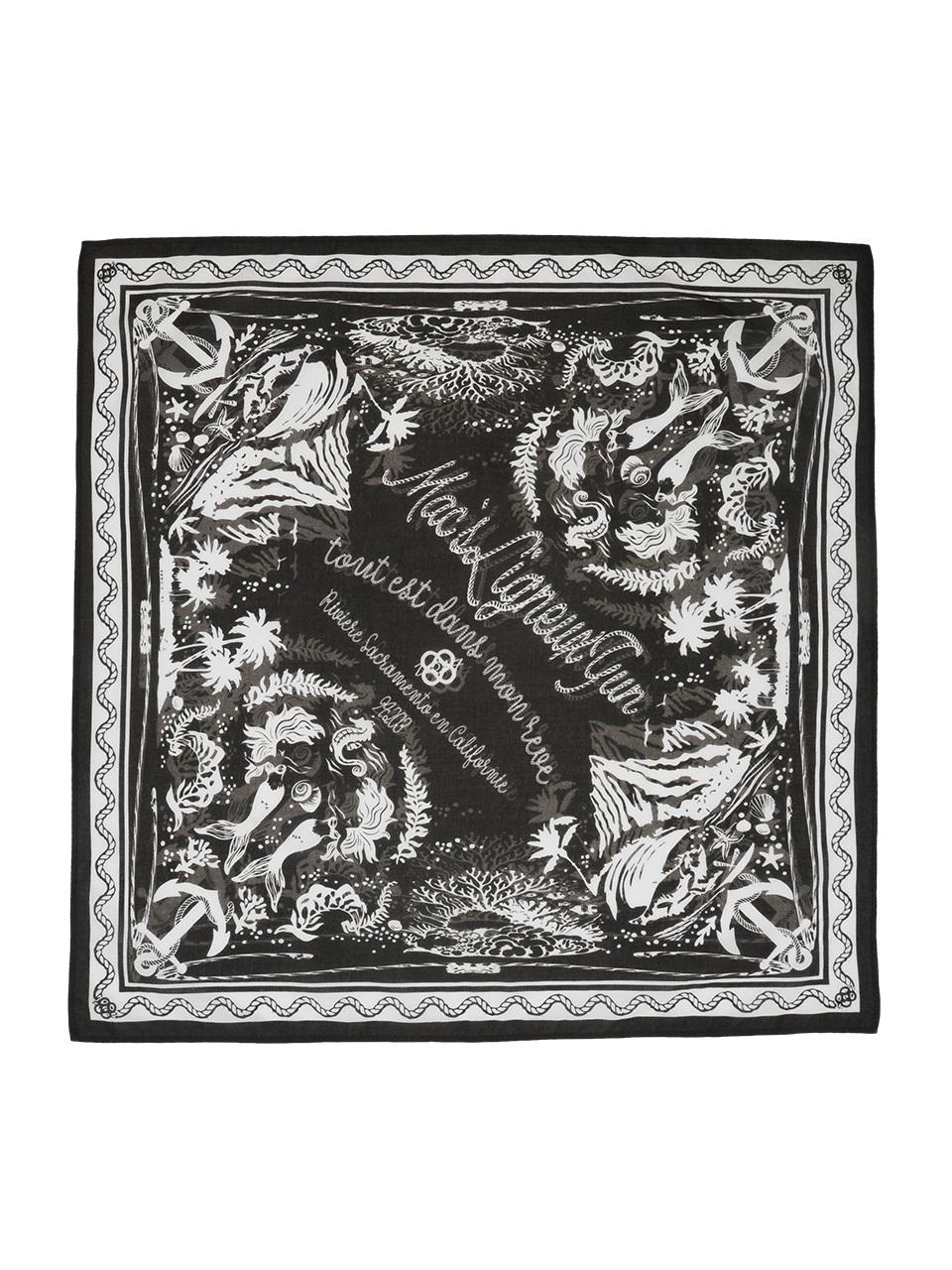 MAGOODGAN Paisley Cotton Bandana (9207) [Black]