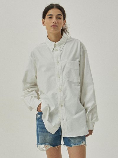 MAGOODGAN Raiver 2112 oversized fit oxford shirt - off white