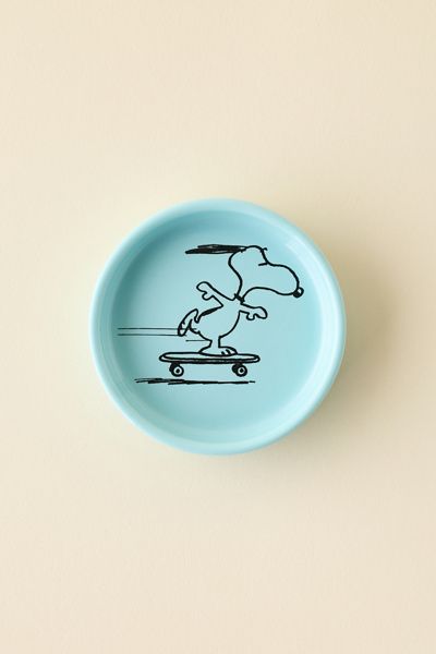 Magpie Magpie X Peanuts Skater Round Ceramic Pin Dish in Blue at Urban Outfitters