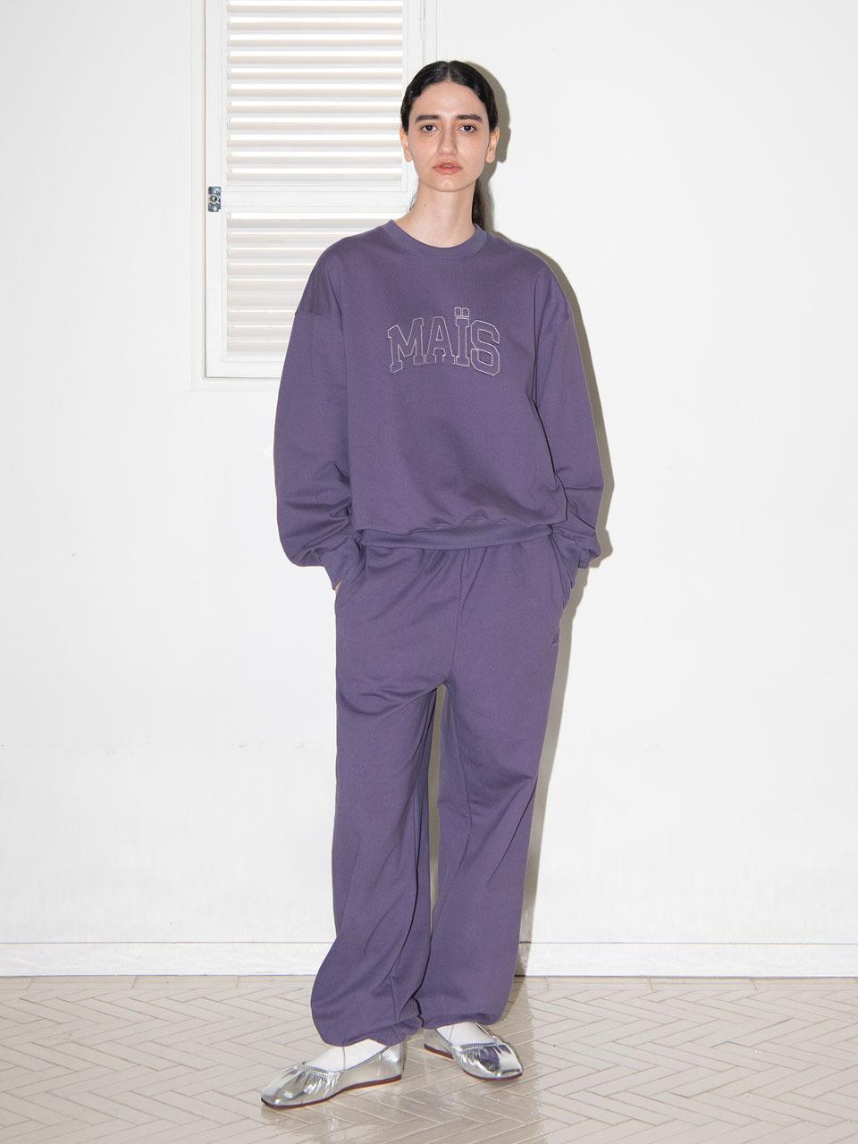 mais APPLIQUE LOGO SWEATSHIRT [PURPLE]