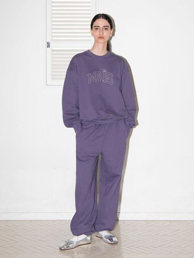 mais APPLIQUE LOGO SWEATSHIRT [PURPLE]