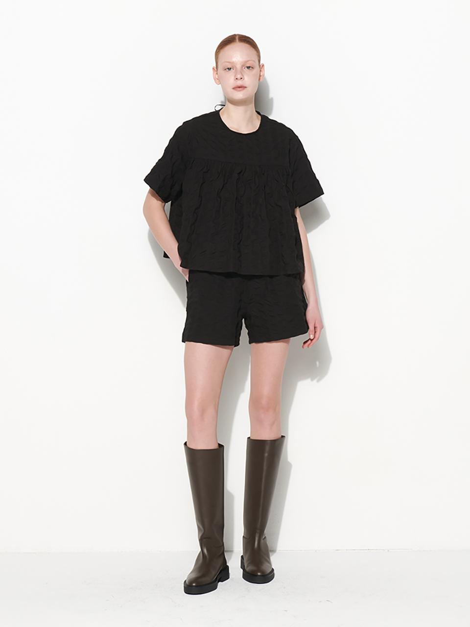 mais BANDING RIPPLE PANTS