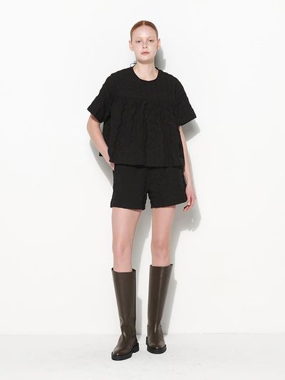 mais BANDING RIPPLE PANTS