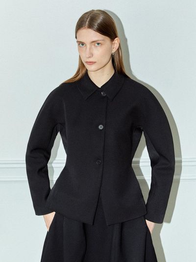mais PETAL RAGLAN JACKET [BLACK]