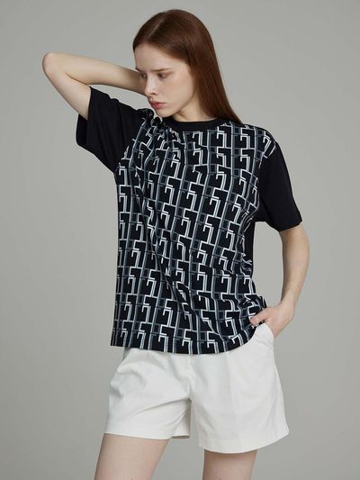 MAISON246 246 FULL LOGO UNISEX T - SHIRT BLACK