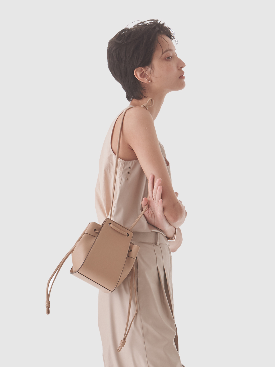 MAISON246 Ame Shoulder Bag_ Beige