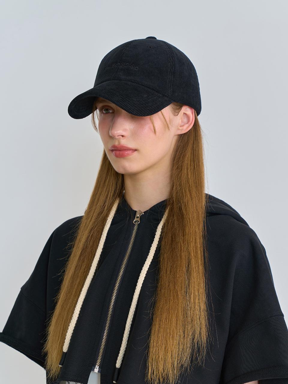 MAISON246 CORDUROY BALLCAP CAP [BK]