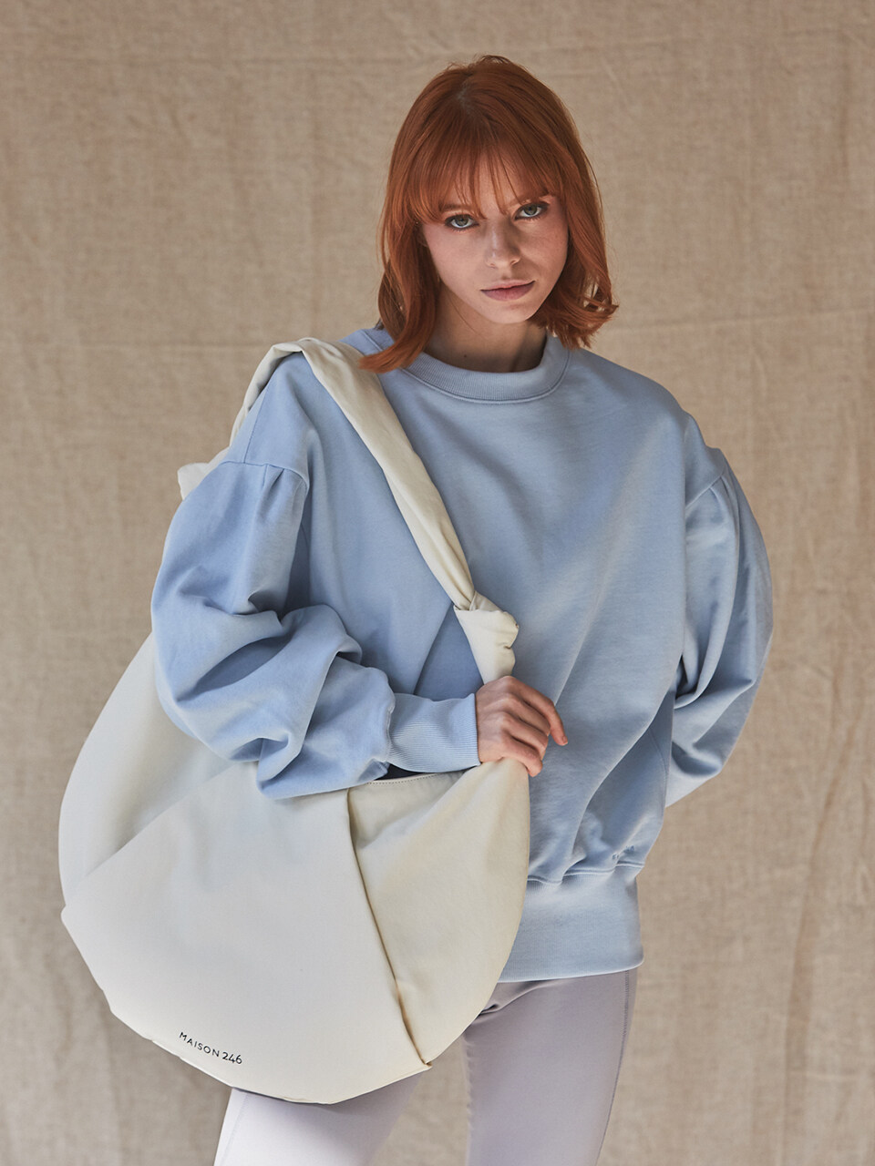 MAISON246 Croissant Shoulder Bag_Cream