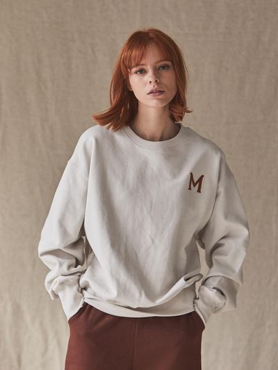 MAISON246 M LOGO SWEATSHIRT_OATMEAL BEIGE