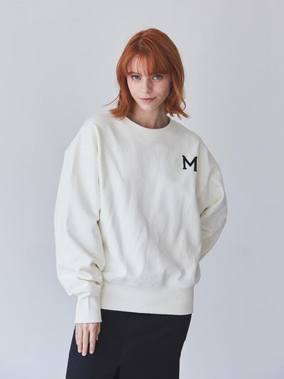 MAISON246 M LOGO SWEATSHIRT_VANILLA CREAM