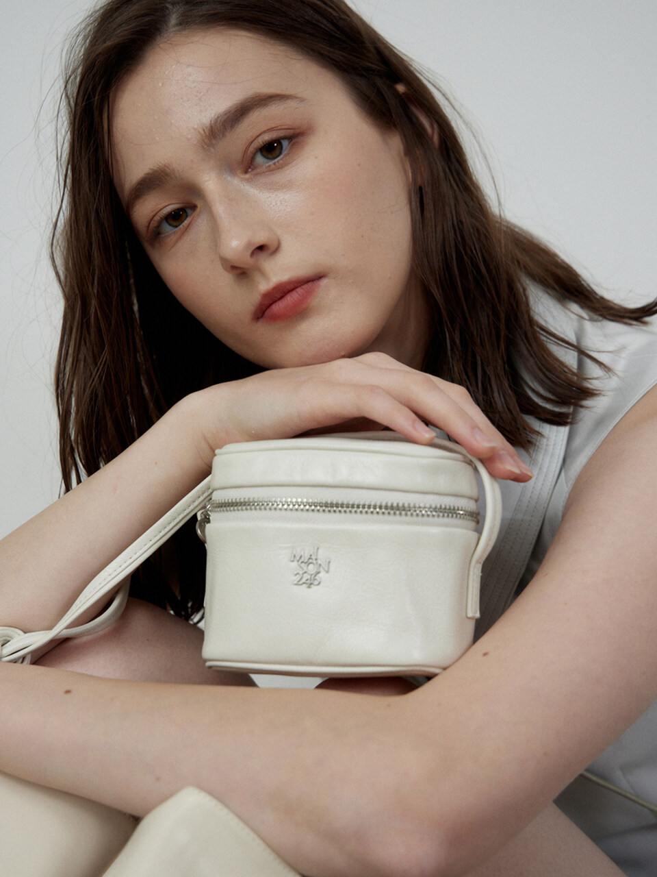 MAISON246 Moe Cosmetic Mini Bag_ White