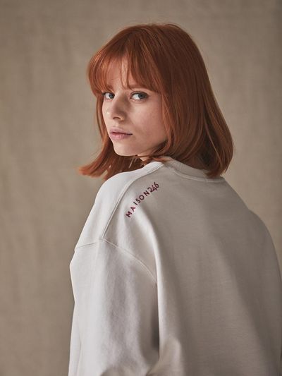 MAISON246 PATCH LOGO SWEATSHIRT_OATMEAL BEIGE
