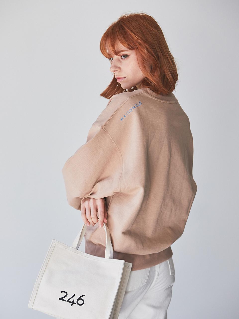 MAISON246 PATCH LOGO SWEATSHIRT_SAND BROWN