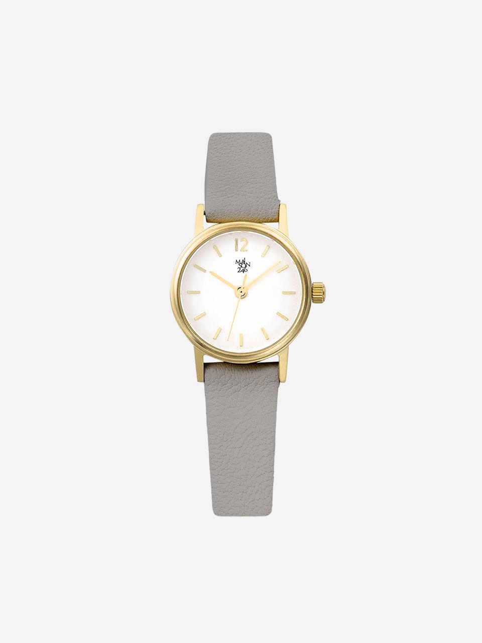 MAISON246 women's leather watch MS246 - 21 GWH/GR