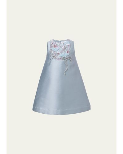 Maison Ava Girl's Seraphine Embellished Crystal Bow Mini Dress