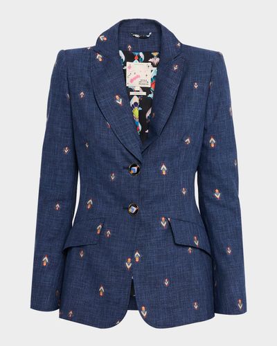 Maison Common Abstract Jacquard Single-Breasted Jacket