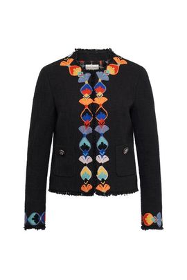 Maison Common Maison Common Casual Tweed Jacket With Macrame Trim