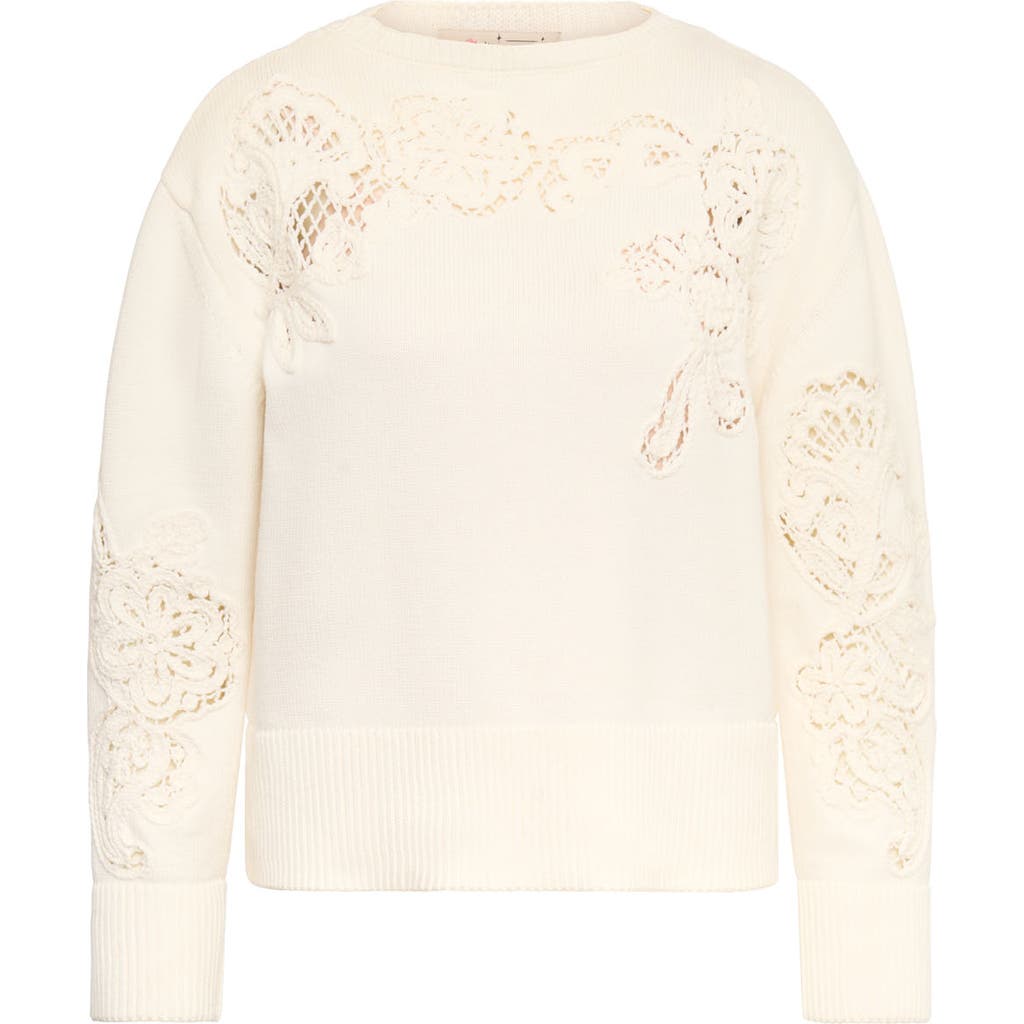 Maison Common Maison Common Cotton Pullover With Embroidery