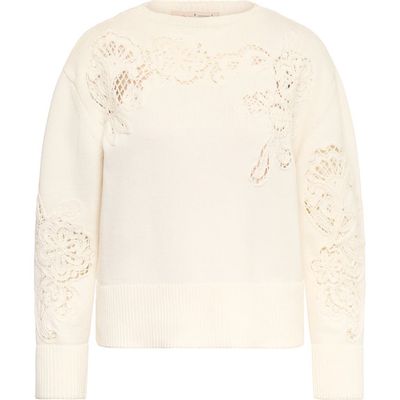 Maison Common Maison Common Cotton Pullover With Embroidery