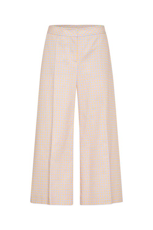 Maison Common Maison Common Cropped Printed Cotton Trousers
