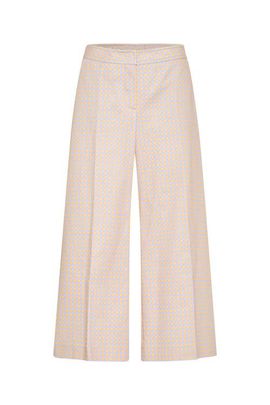Maison Common Maison Common Cropped Printed Cotton Trousers
