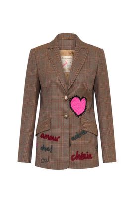 Maison Common Maison Common Embroiderd Glencheck Jacket