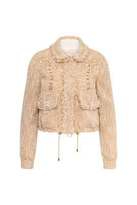 Maison Common Maison Common Embroidered Bomber Jacket With Fringes