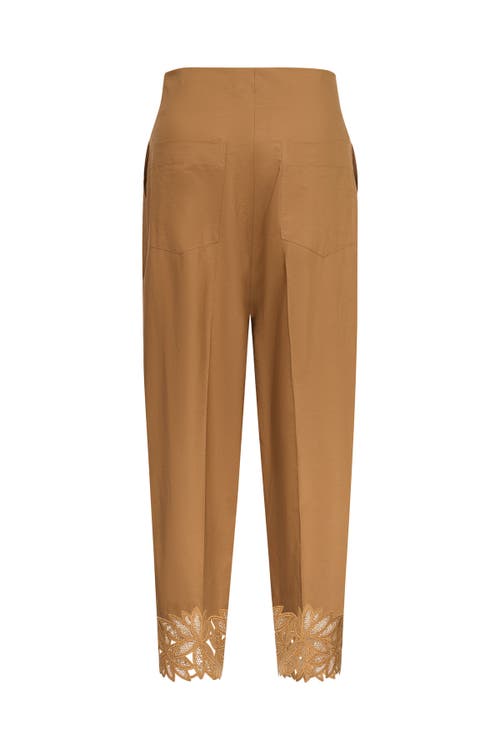Maison Common Maison Common Embroidered Cotton Trousers With Belt