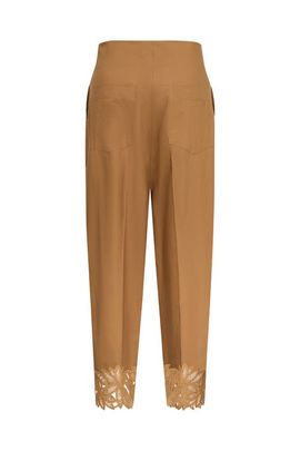 Maison Common Maison Common Embroidered Cotton Trousers With Belt