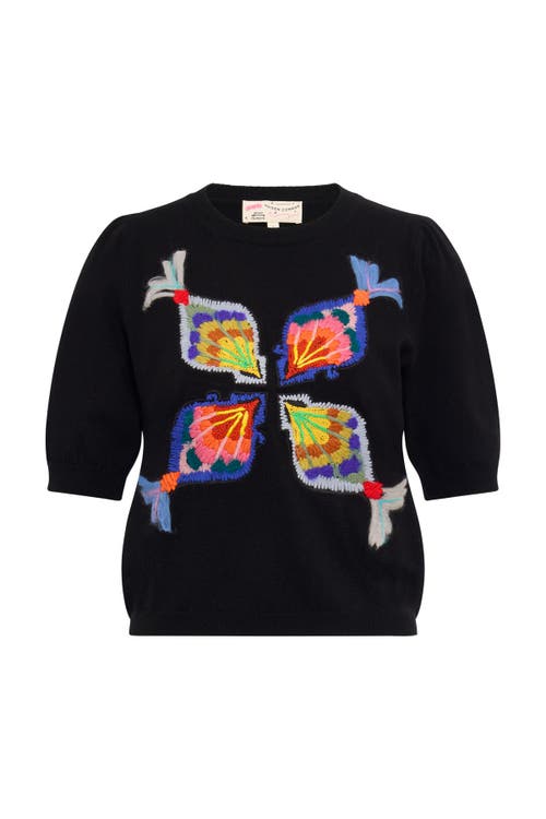 Maison Common Maison Common Embroidered Half Sleeve Pullover