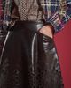 Maison Common Maison Common Embroidered Vegan Leather Skirt - 4