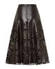 Maison Common Maison Common Embroidered Vegan Leather Skirt - 5