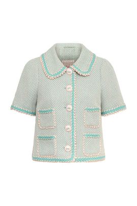 Maison Common Maison Common Half Sleeve Jacket With Peter Pan Collar