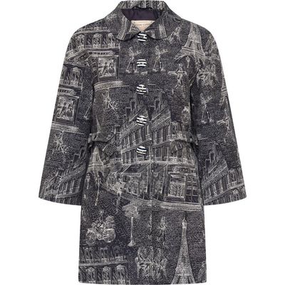 Maison Common Maison Common Long Jacquard Jacket With Bows