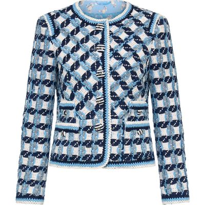 Maison Common Maison Common Plaid Tweed Jacket With Trim