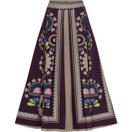Maison Common Maison Common Printed Canvas Midi Skirt