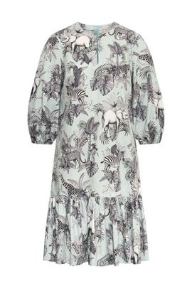 Maison Common Maison Common Printed Cotton Dress With Ruffles