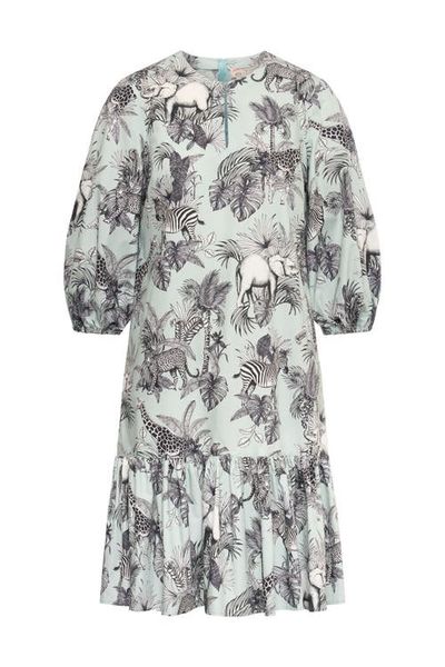 Maison Common Maison Common Printed Cotton Dress With Ruffles